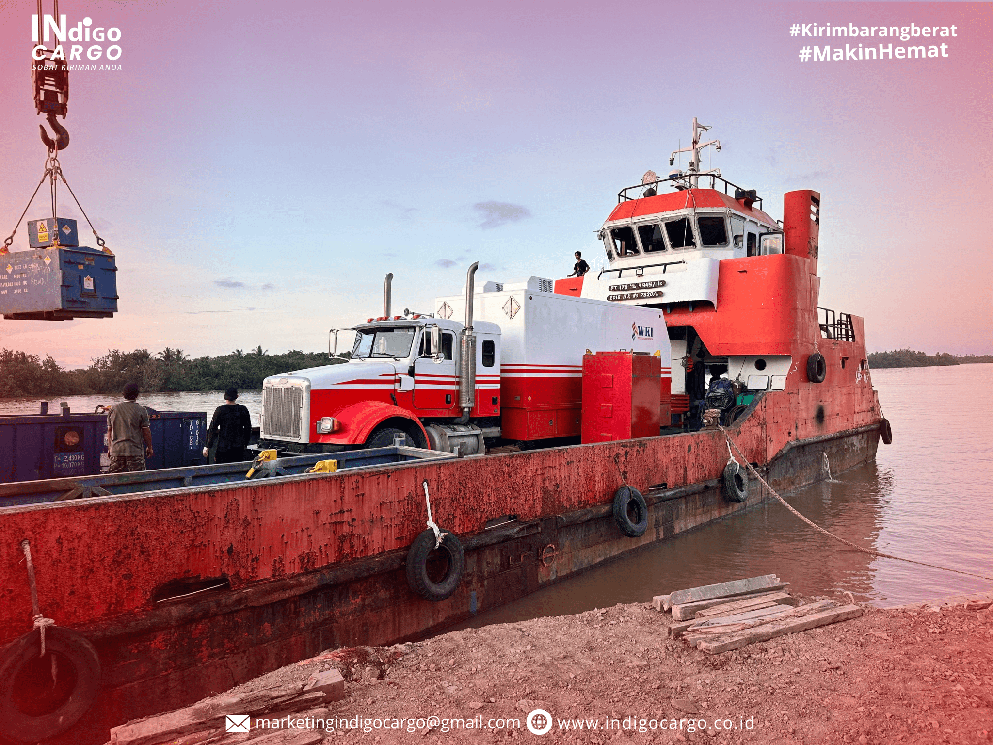 Jasa kirim alat berat via LCT